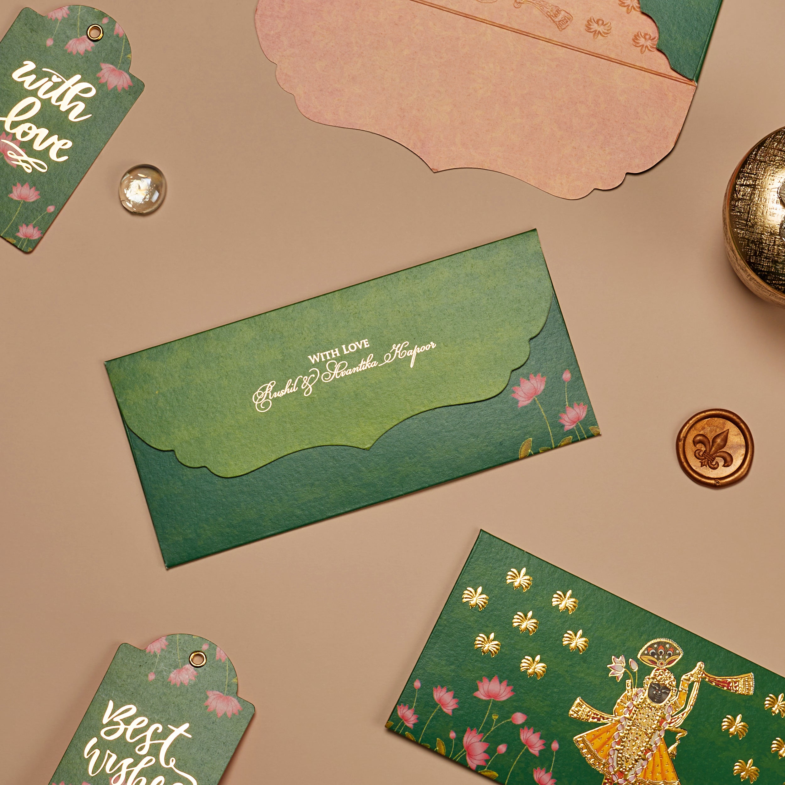 Lotus Reverie - Money Envelope (Green)