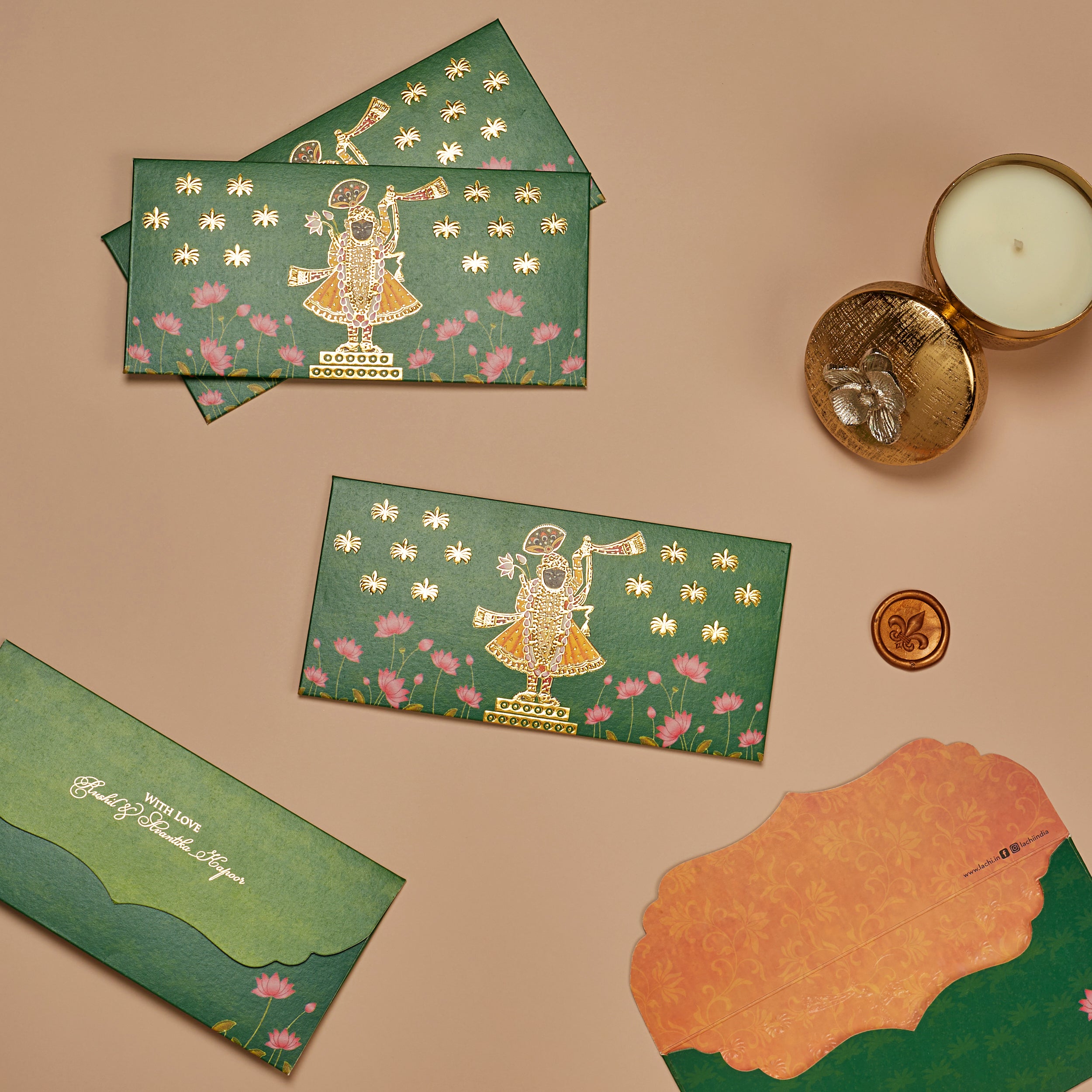 Lotus Reverie - Money Envelope (Green)