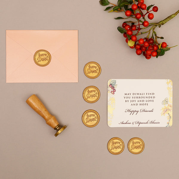 Happy Diwali - Gold Wax Seal