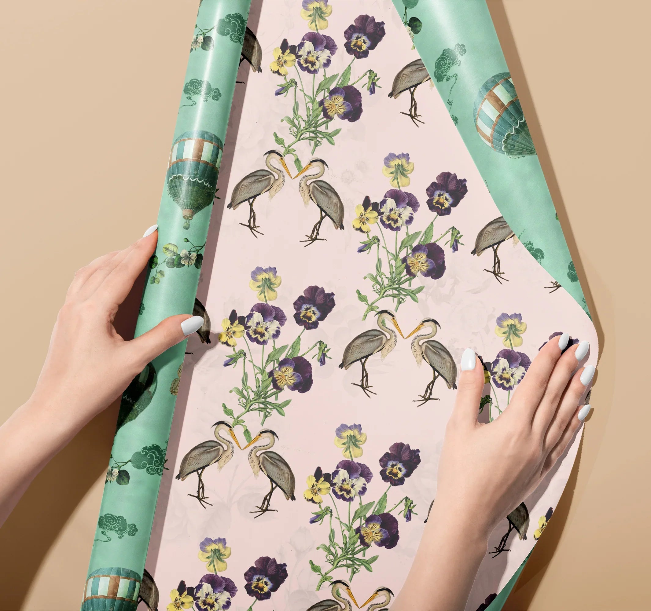 Herons In The Garden - Gift Wrap