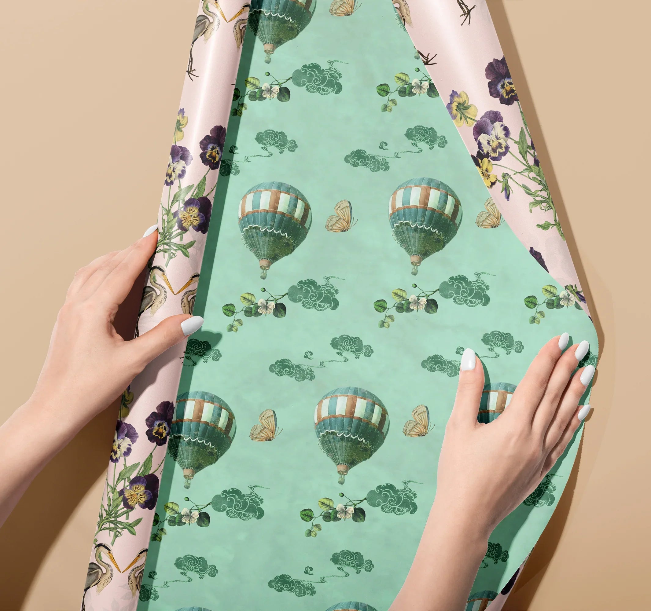 Balloons In The Sky - Gift Wrap
