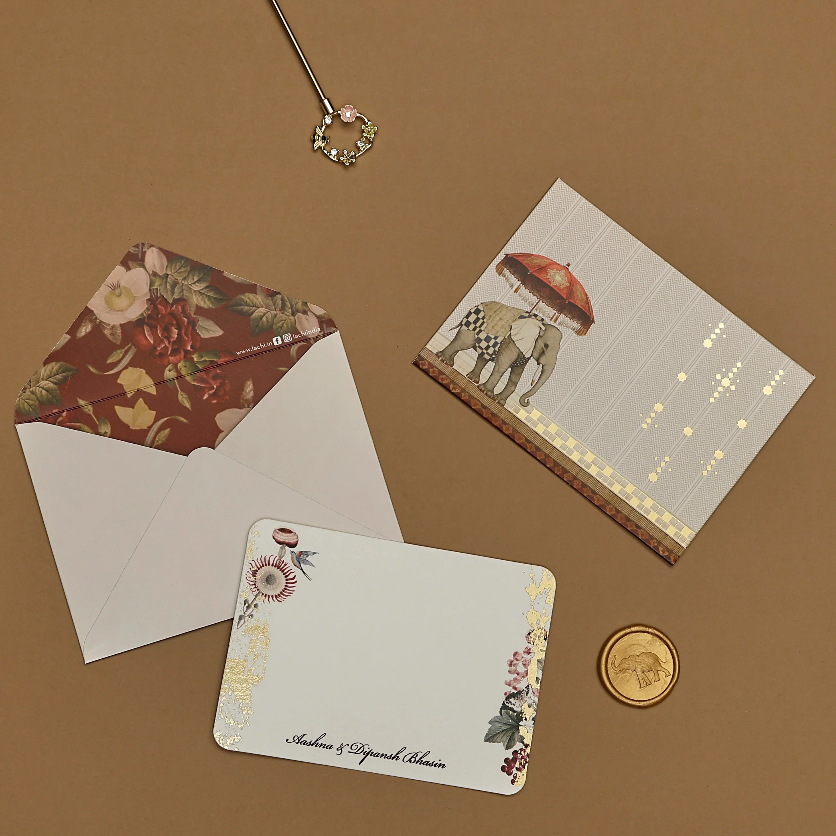 Gajraj Pavilion - Notecard (Beige)