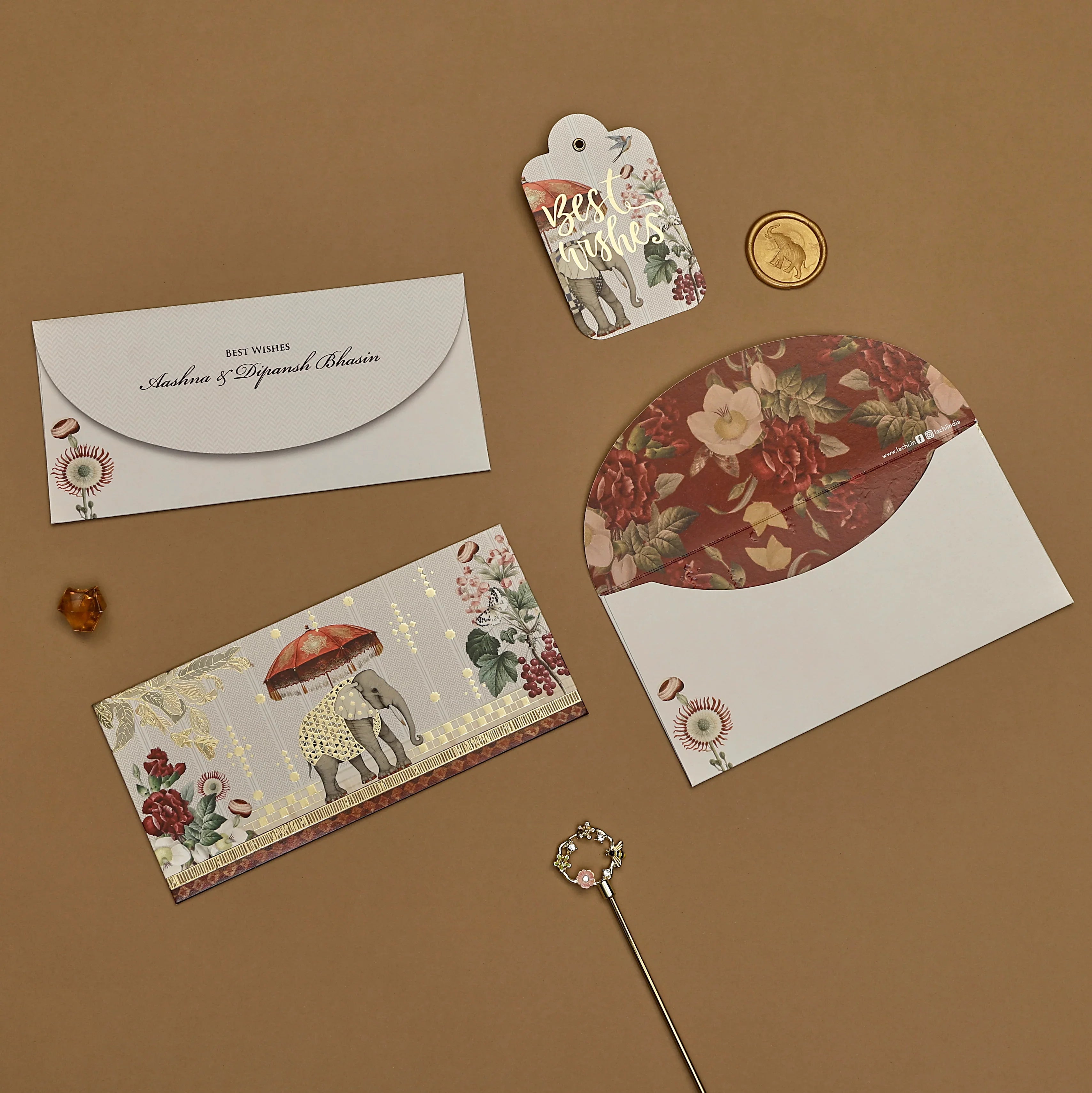 Gajraj Pavilion - Money Envelope (Beige)