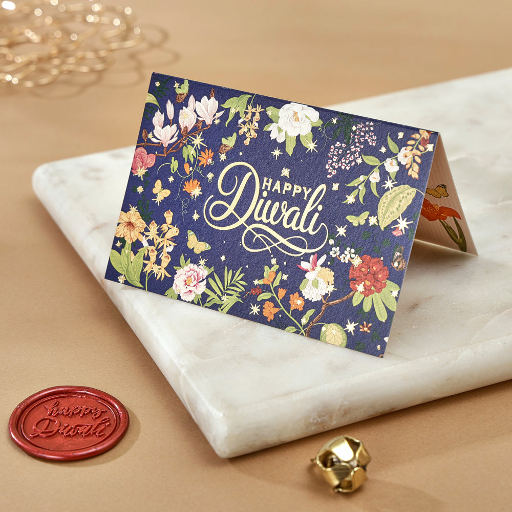Happy Diwali Fold Card - Sapphire