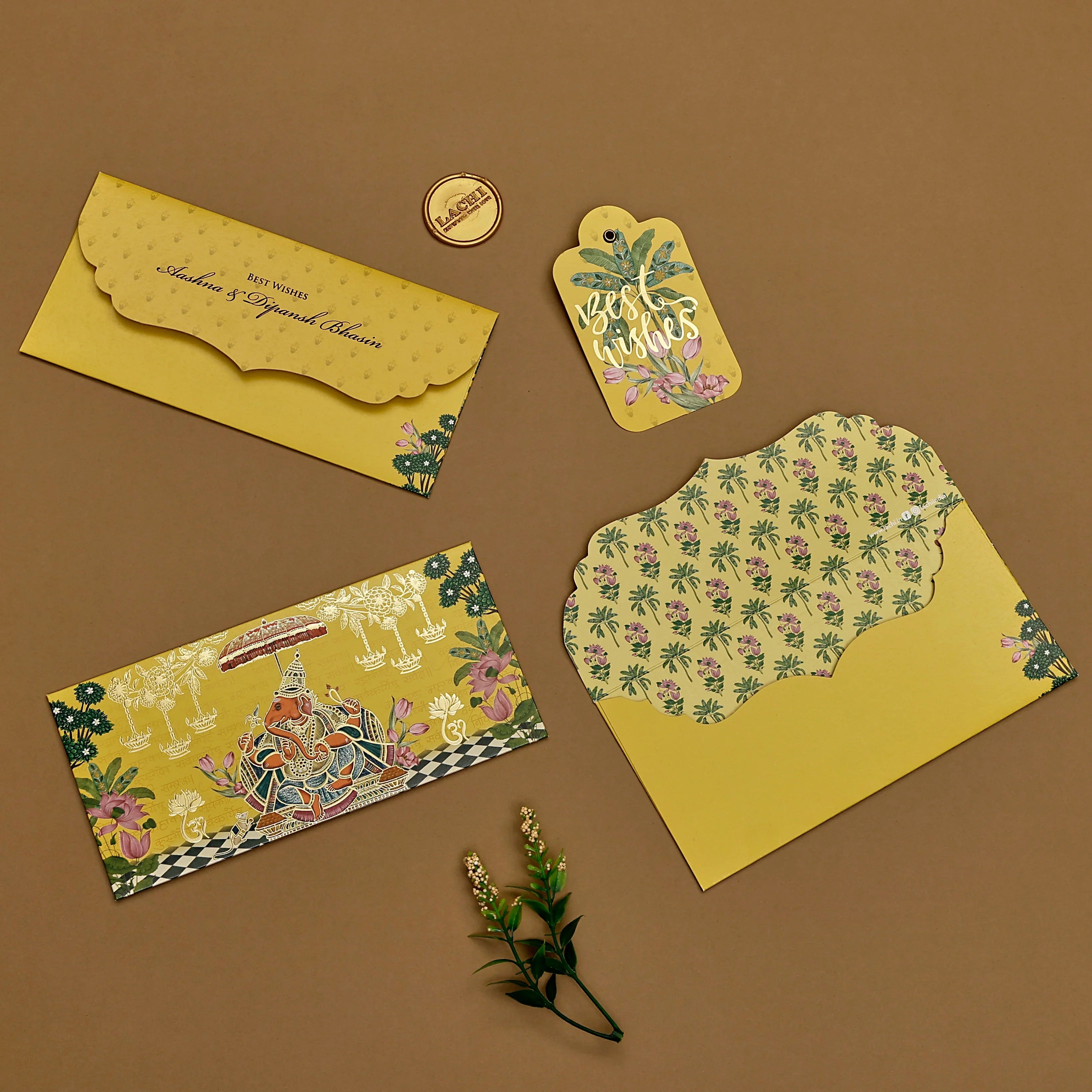 Ganesha Court - Money Envelope (Yellow)