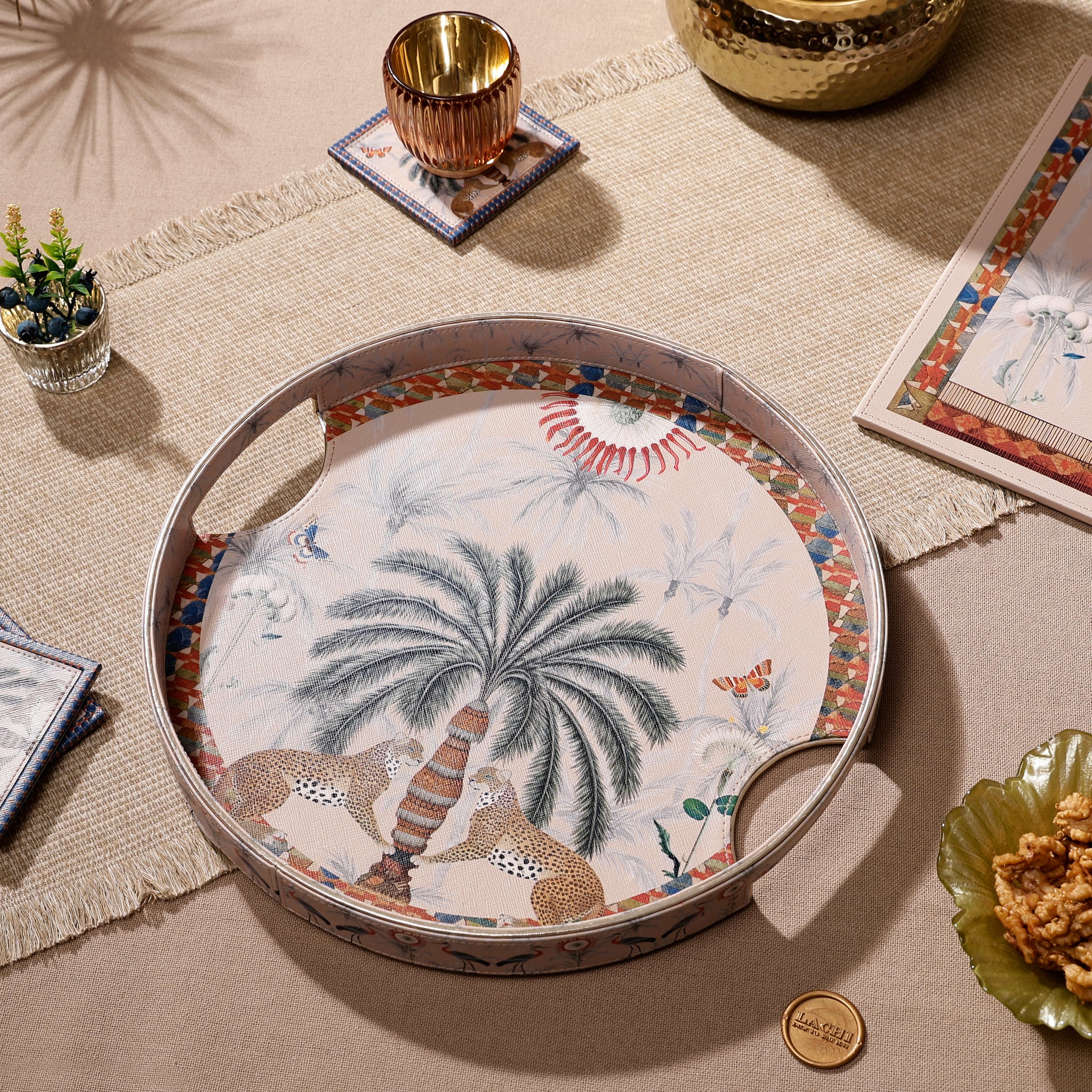 Lachi Rasool Palm Bastion - Round Tray – Lachi