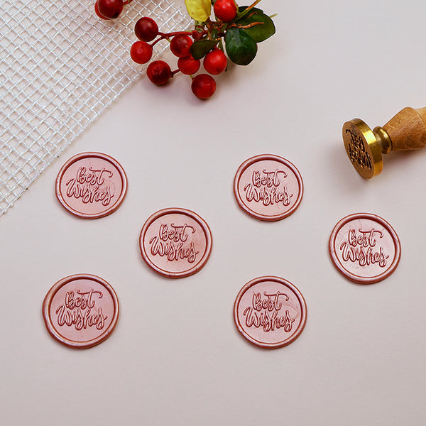 Best Wishes - Rose Gold Wax Seal