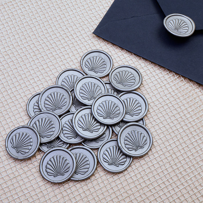 Sea Shell - Metallic Grey Wax Seal