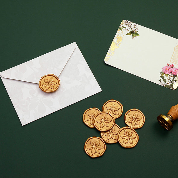 Big Flower - Gold Wax Seal