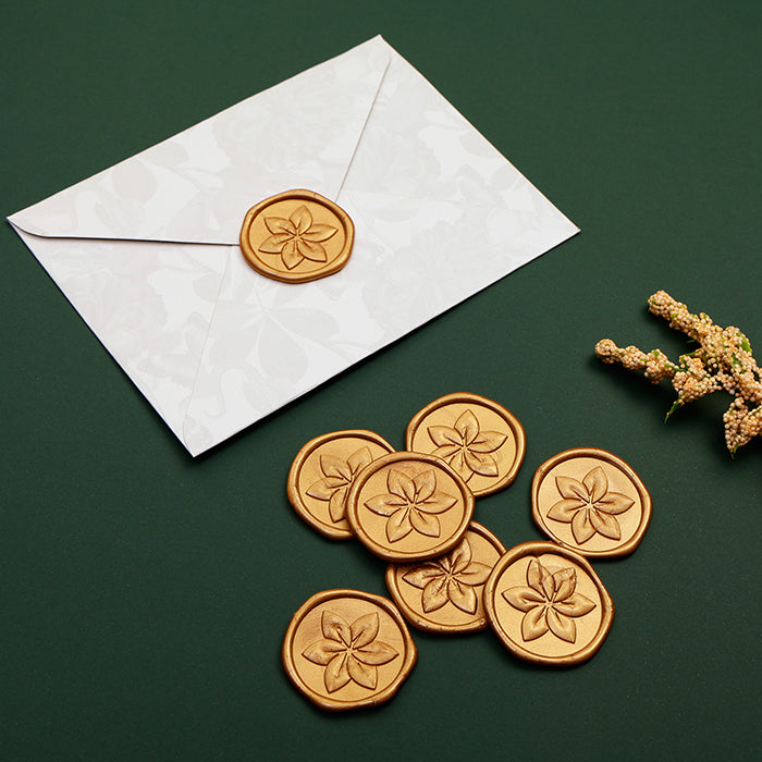 Big Flower - Gold Wax Seal