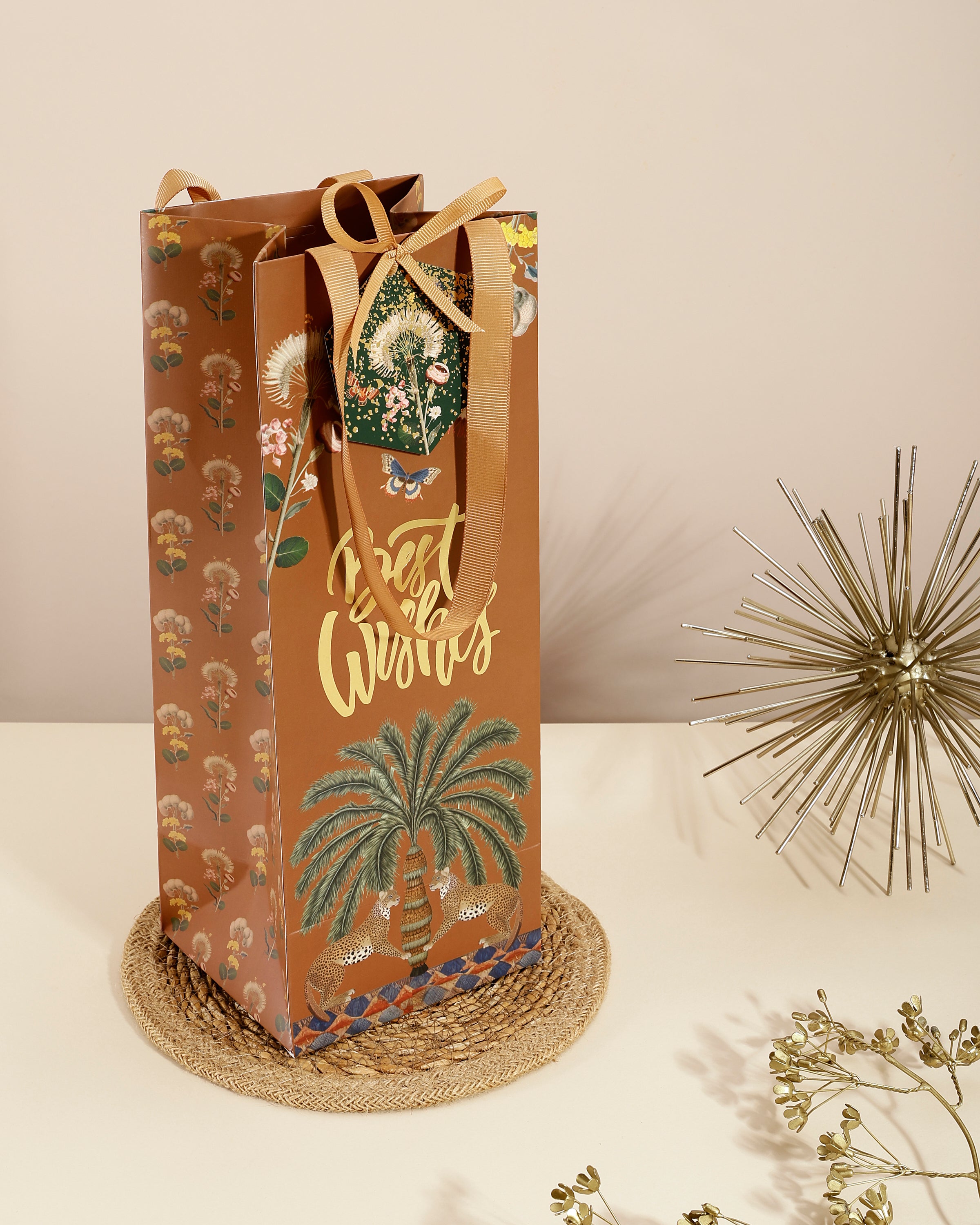 Palm Bastion - Bottle Bag (Rust)