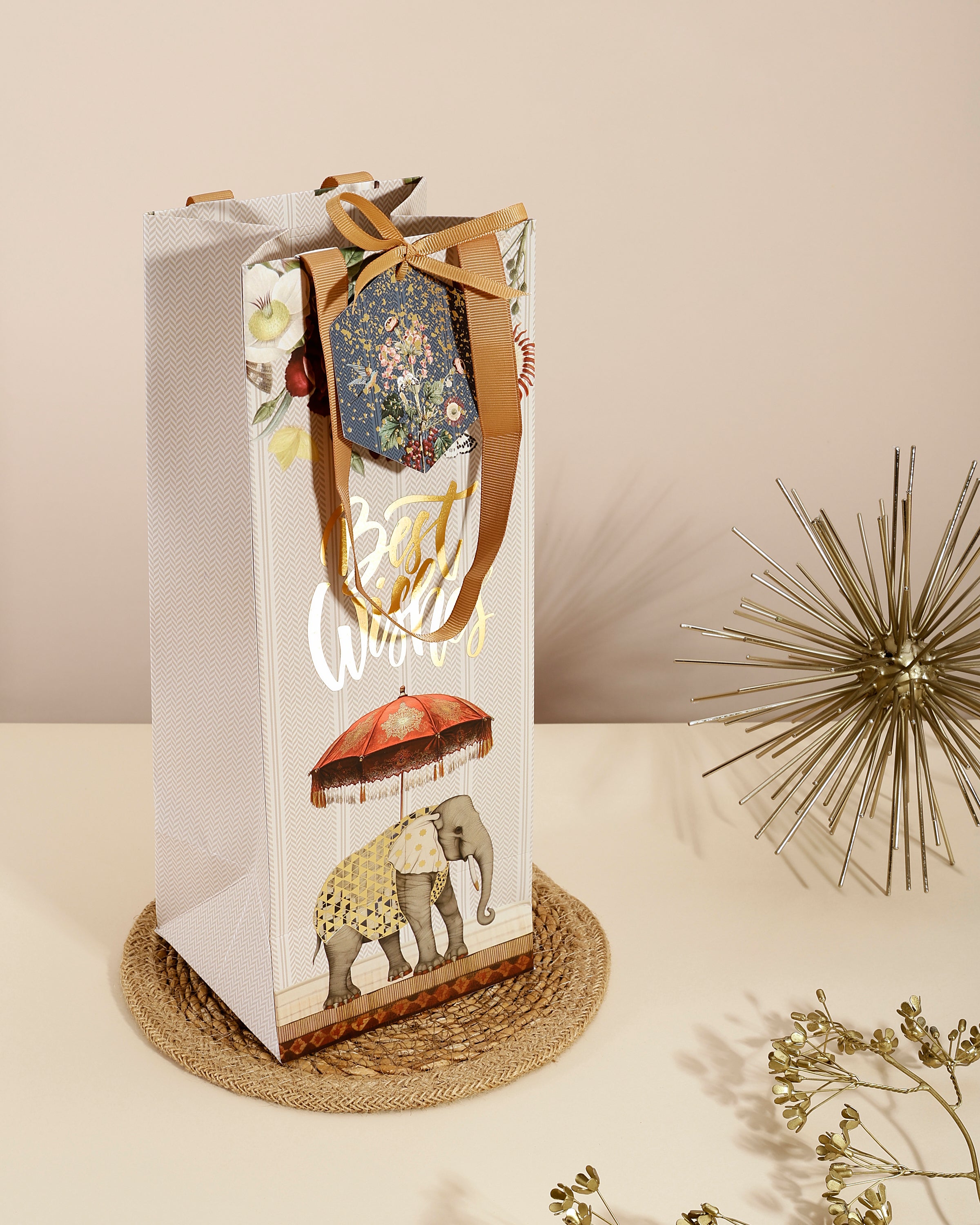 Gajraj Pavilion - Bottle Bag (Beige)