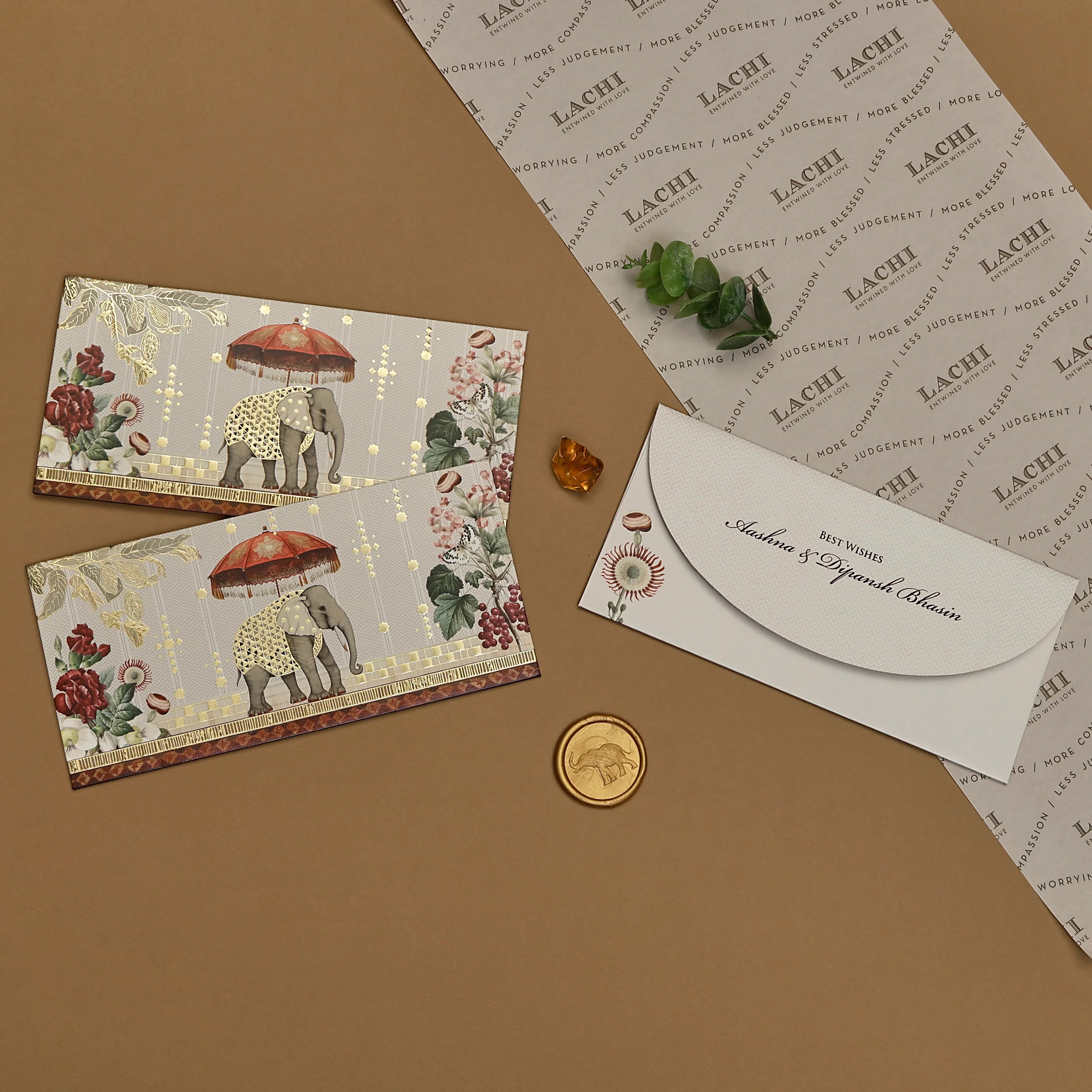 Gajraj Pavilion - Money Envelope (Beige)