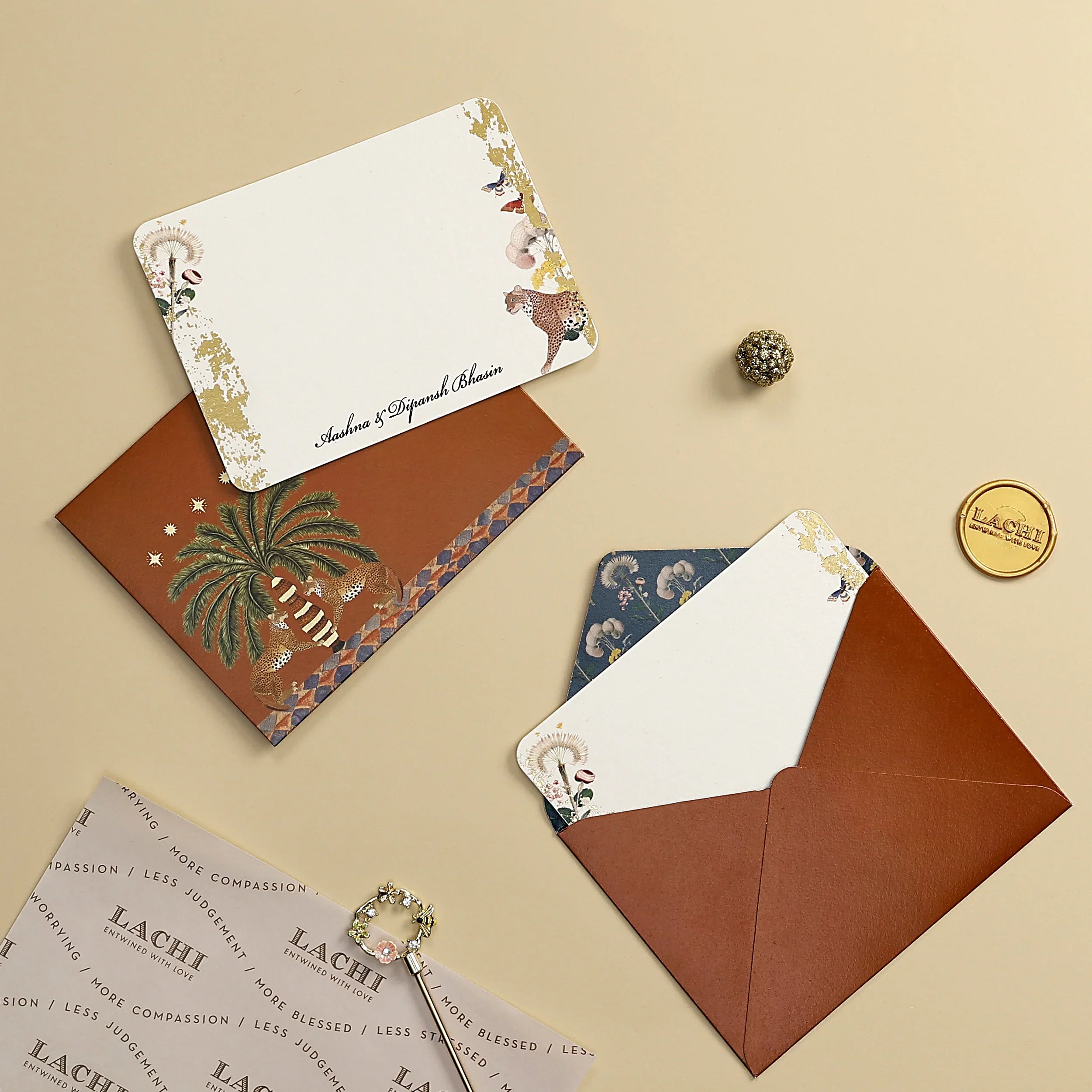 Palm Bastion - Notecard (Rust)