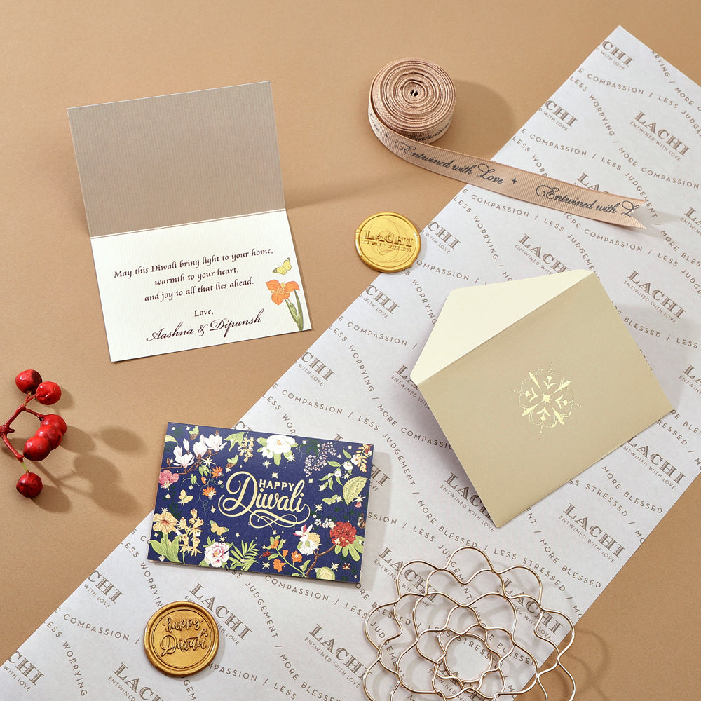 Happy Diwali Fold Card - Sapphire
