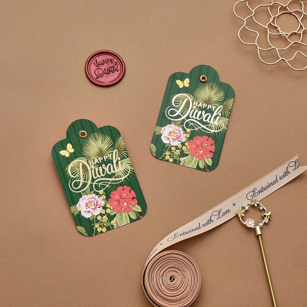 Happy Diwali Gift Tag - Emerald