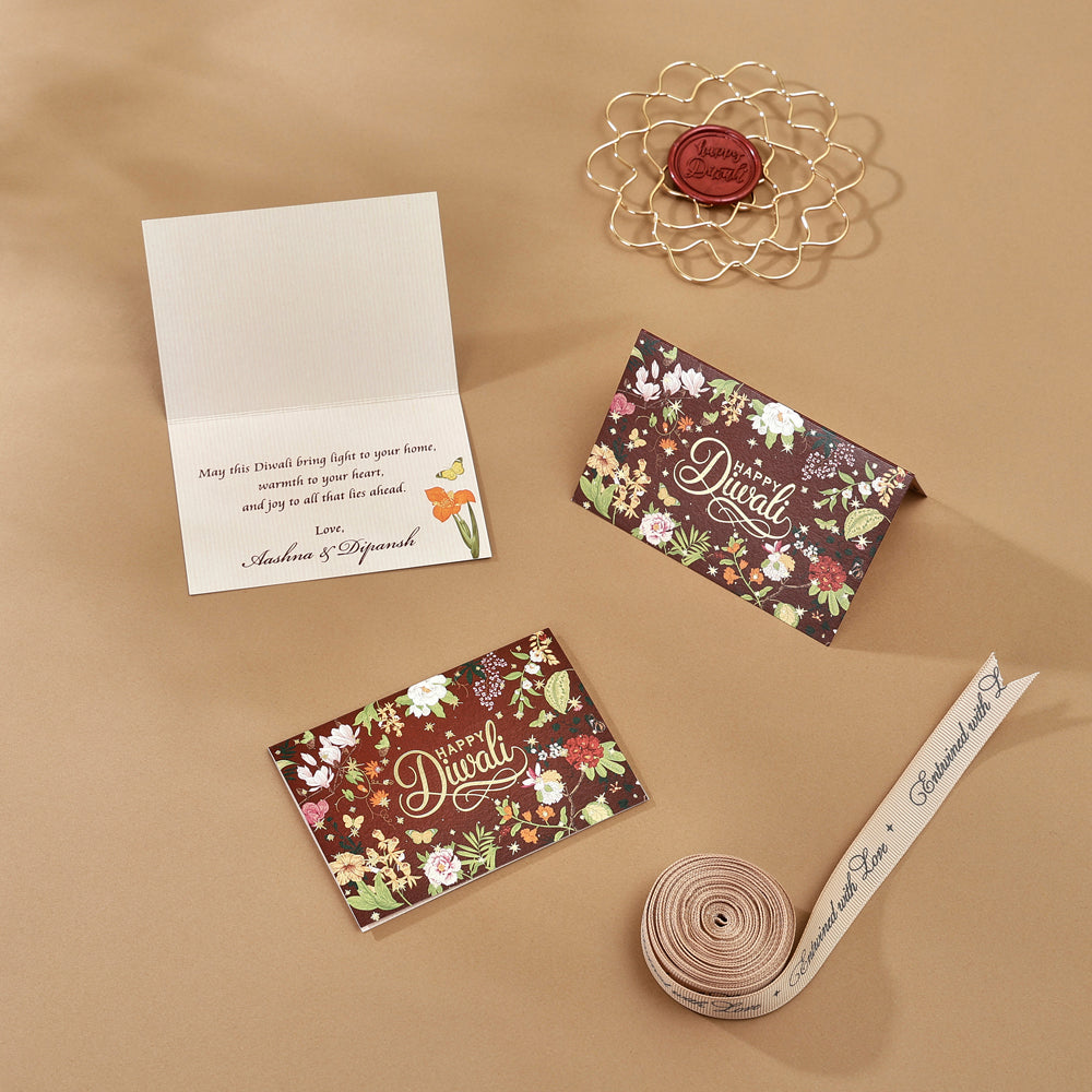 Happy Diwali Fold Card - Mulberry