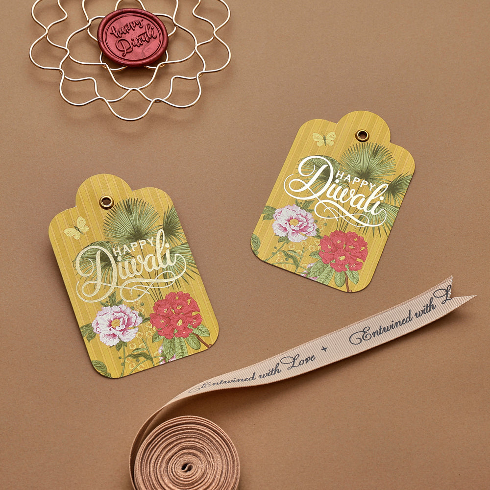 Happy Diwali Gift Tag - Marigold