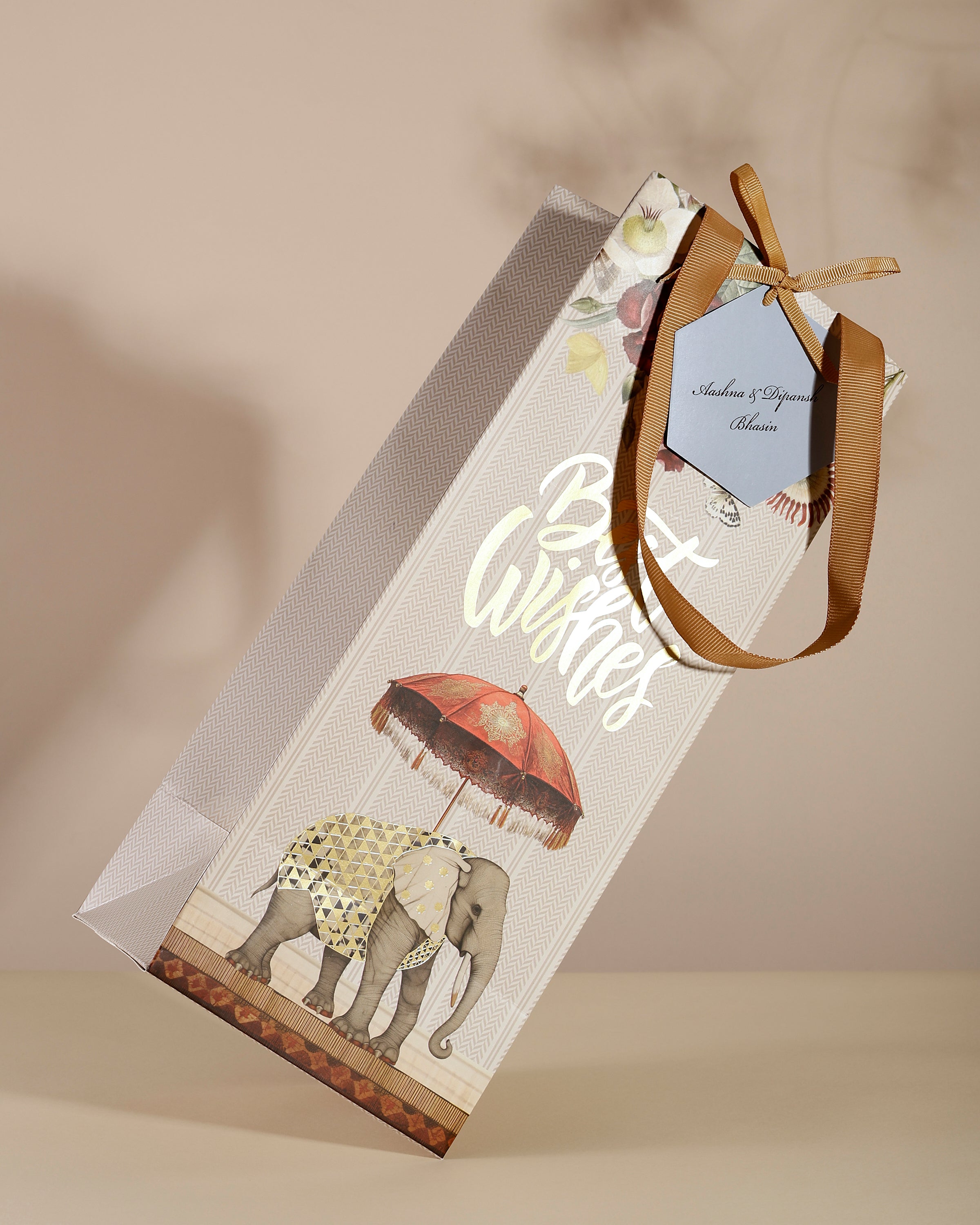 Gajraj Pavilion - Bottle Bag (Beige)
