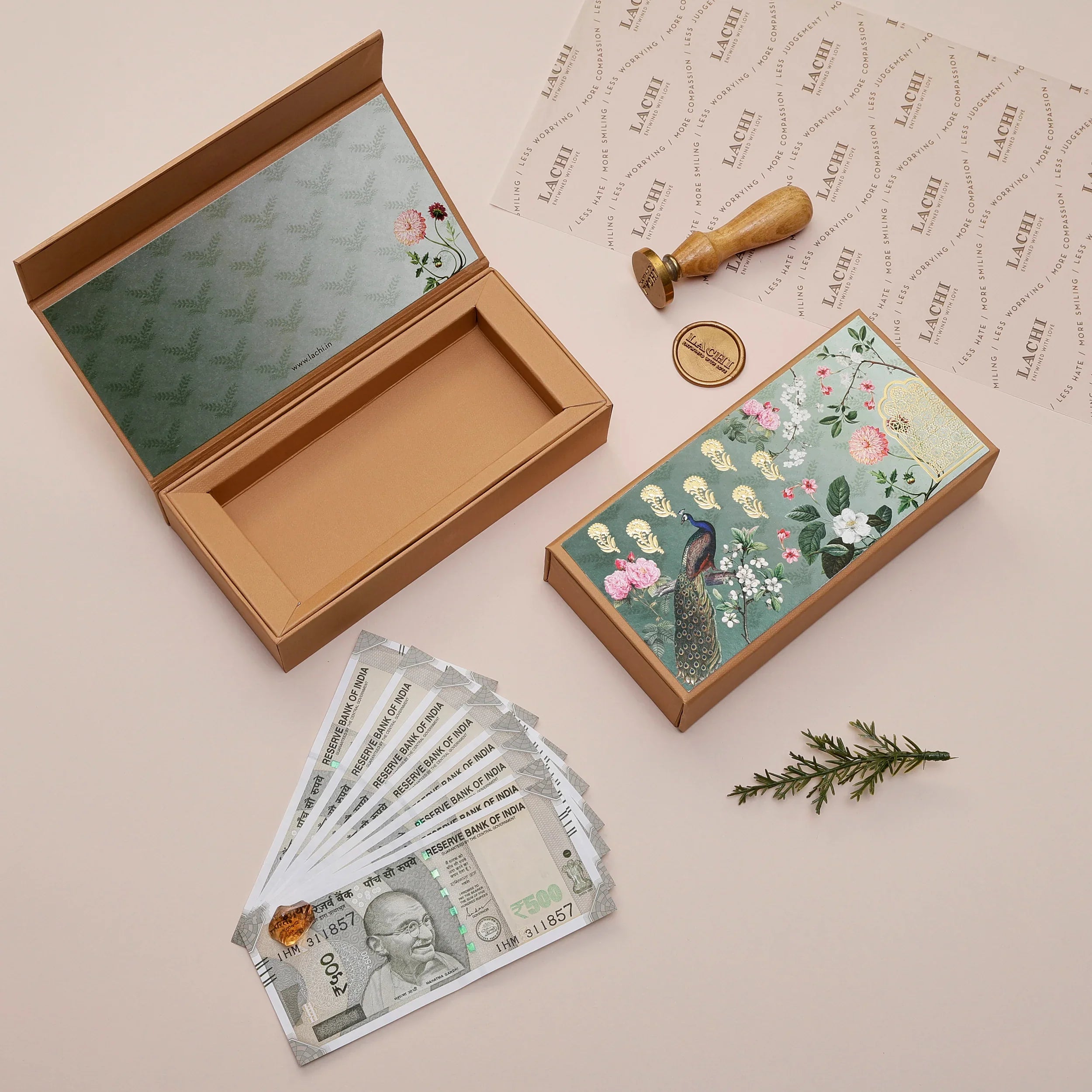 PEACOCK COURTYARD - CASH BOX