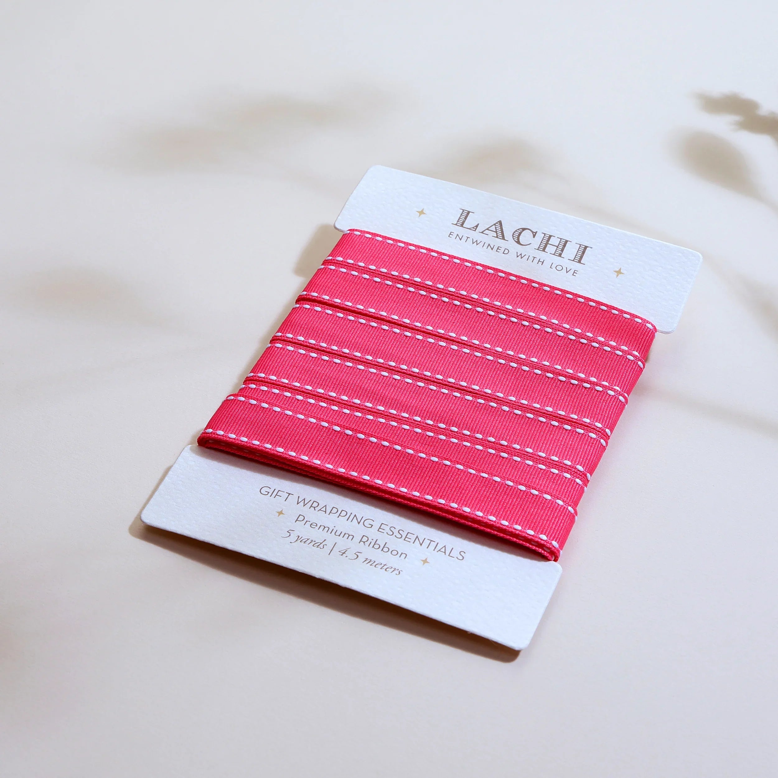 Joyful Pink Sadle Stitch Ribbon