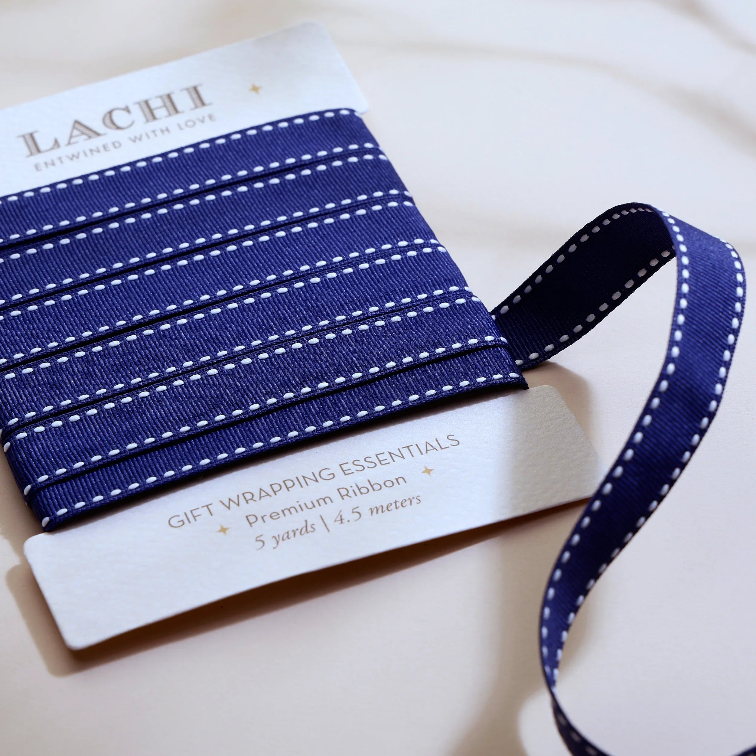 Oxford Blue Sadle Stitch Ribbon