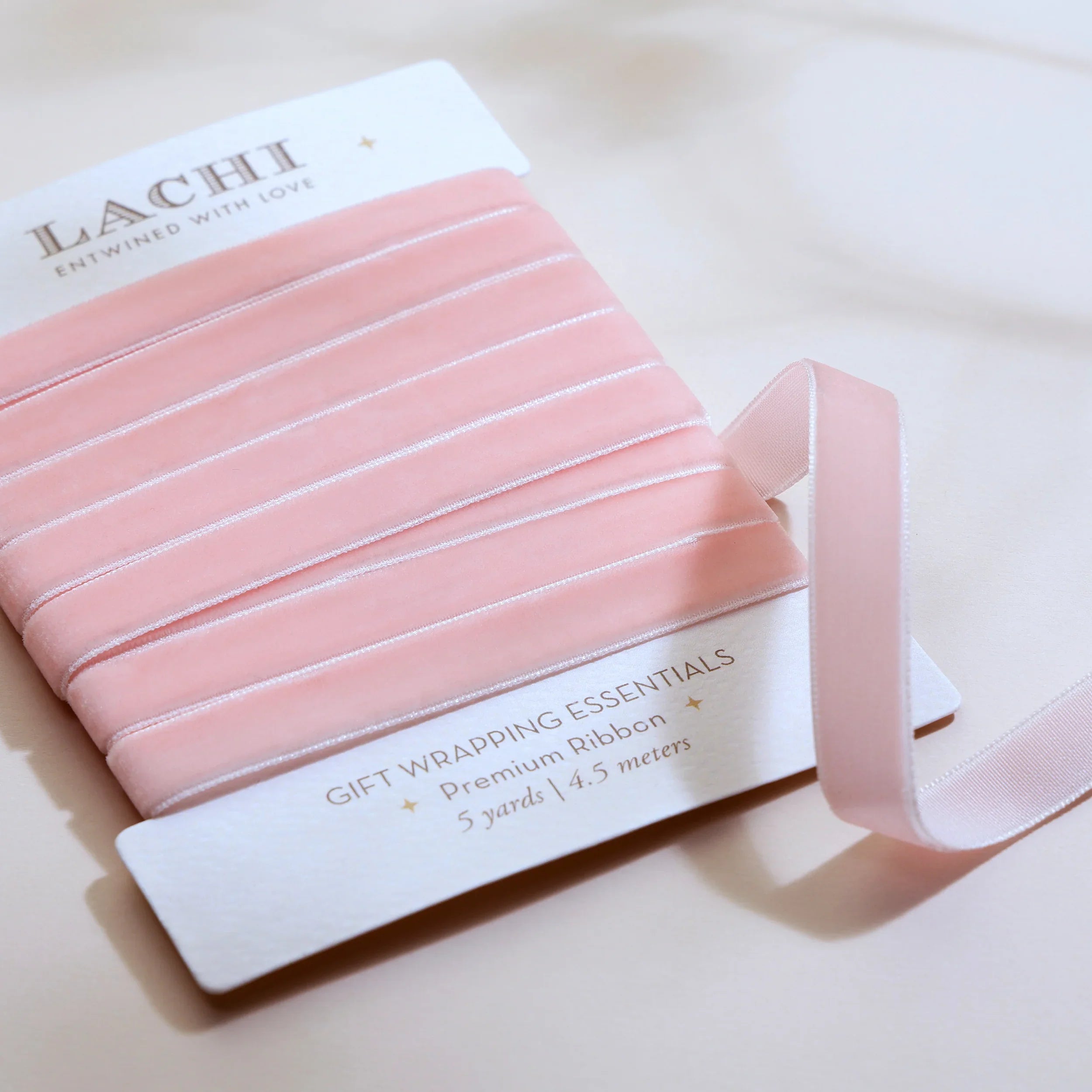 Petal Pink Velvet Ribbon