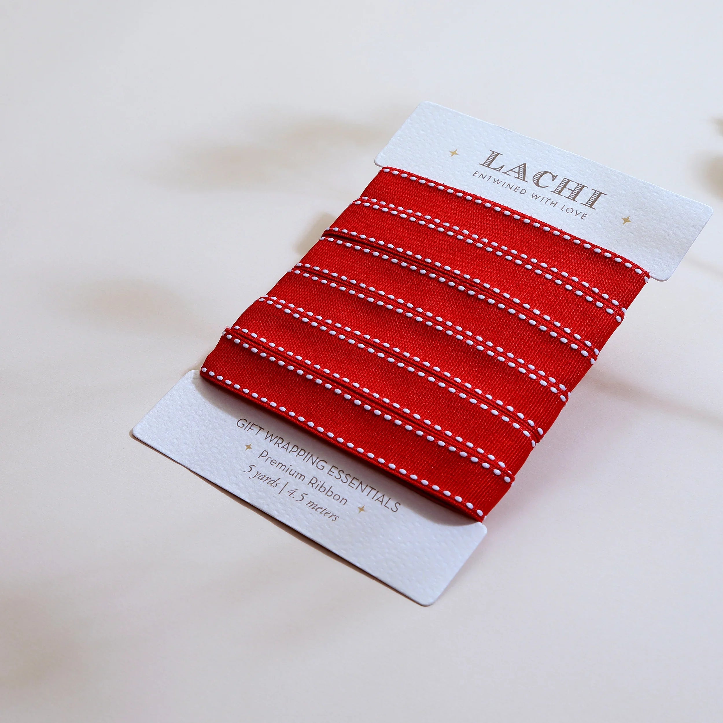 Pop Red Sadle Stitch Ribbon