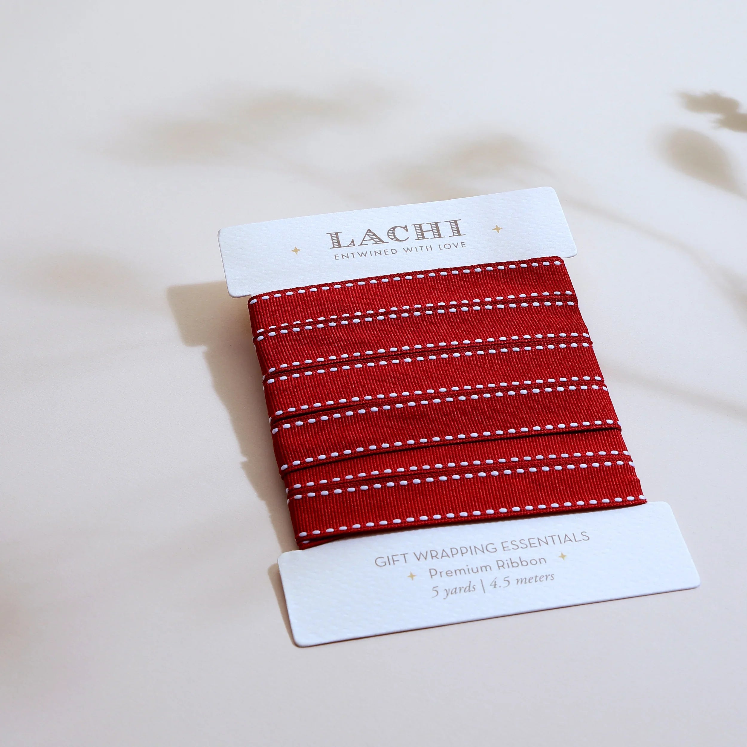 Scarlet Red Sadle Stitch Ribbon