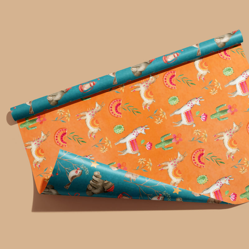 The Summer Llamas  Wrapping Paper