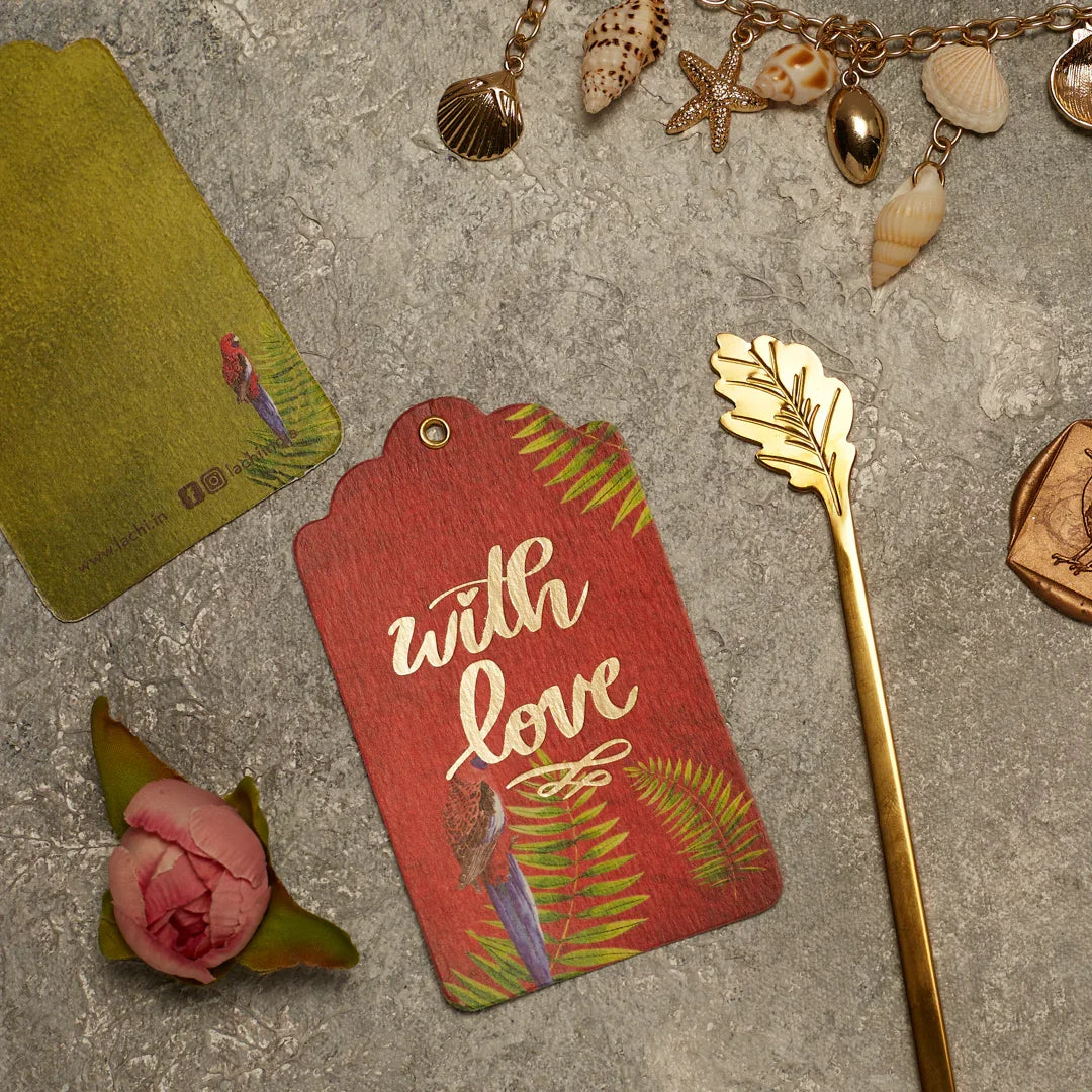 Parrots In The Palm - Gift Tag