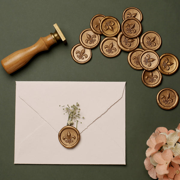 Lotus Custom Name Wax Seal Stamp - Artisan Crafted & Long-Lasting