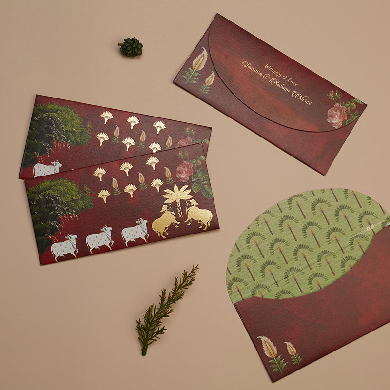 sacred pichwai money envelope
