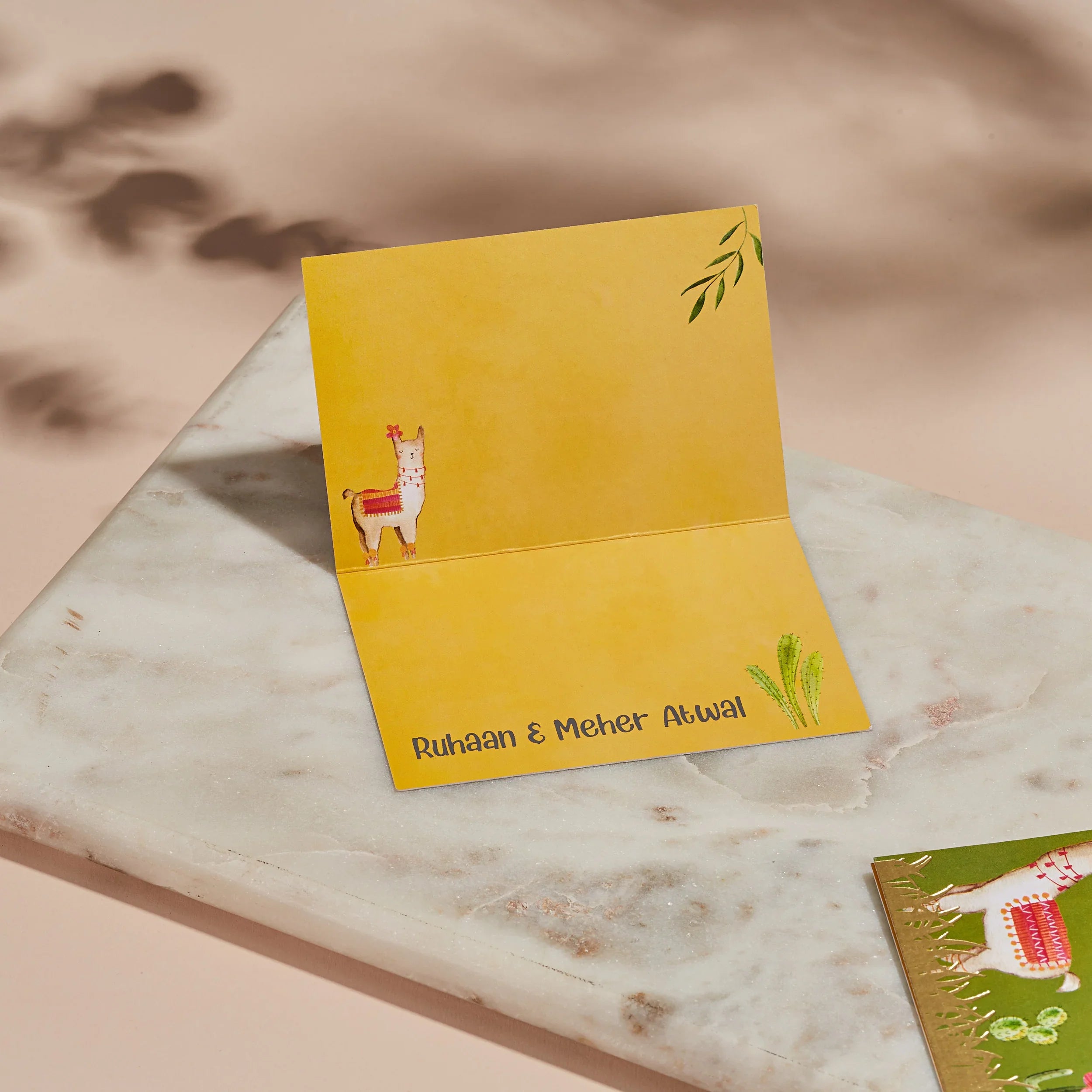 The Summer Llamas Fold Card