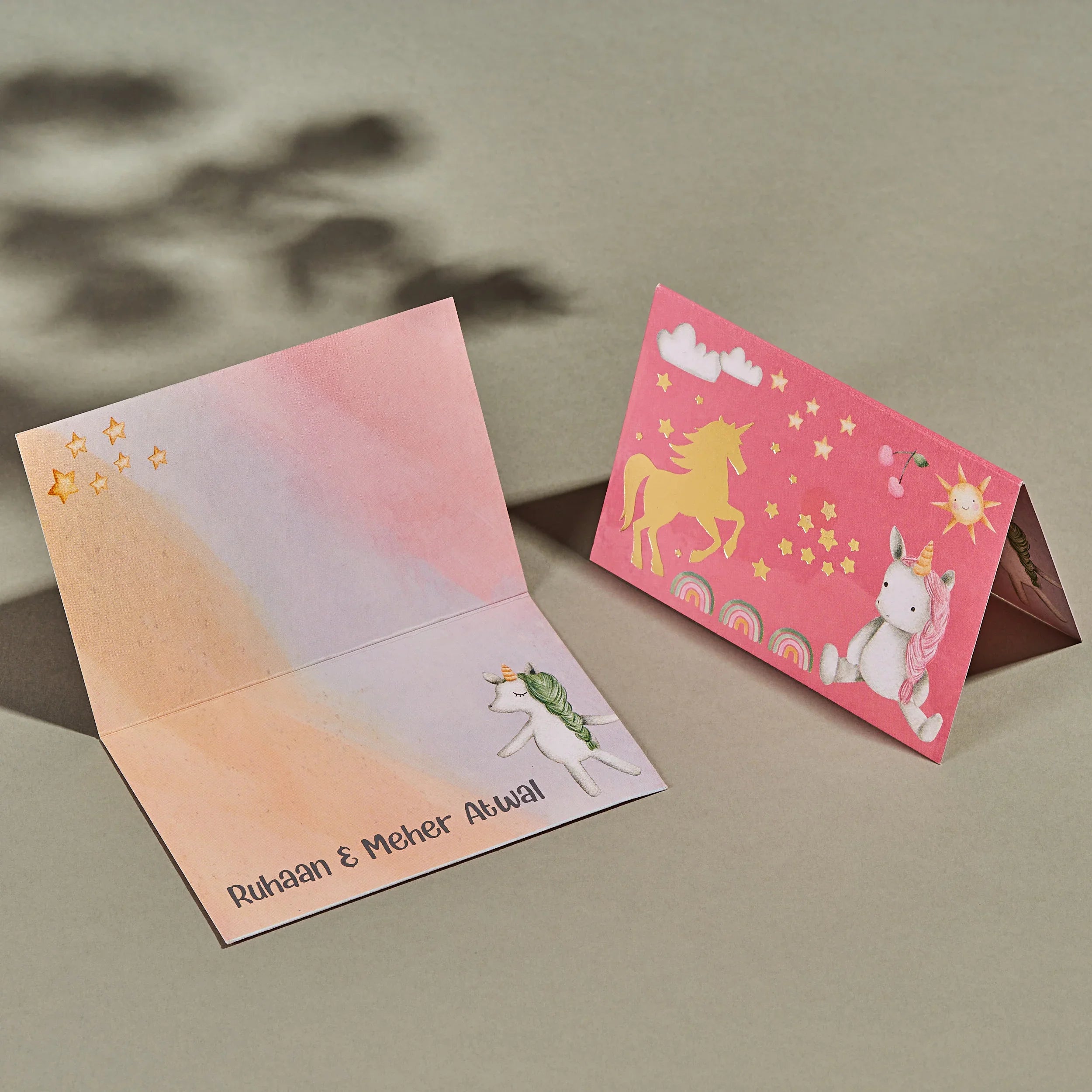 The Rainbow Unicorn Fold Card