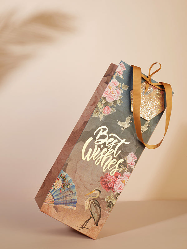 Watercolor Greenery Paper Gift Bags | Nashville Wraps